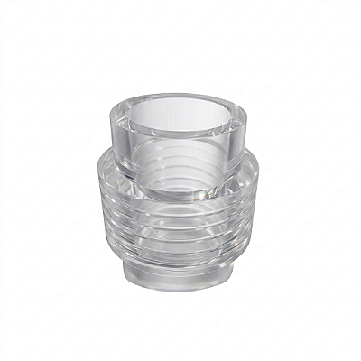 Vaso de Cristal Transparente Decorativo Redondo