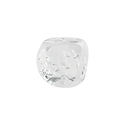 Dado de Cristal Transparente Decorativo