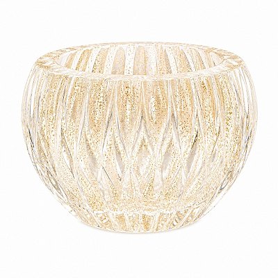 Centro de Mesa Lapidado com Ouro 24k - Cristais Di Murano