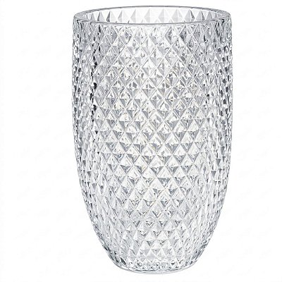 Vaso Lapidado Colméia Transparente - Cristais Di Murano