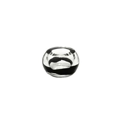 Bowl Cristal Faixa Lapidado Preto