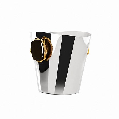 Balde Impacto Oval com Detalhe Ouro 24k - Riva