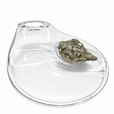 Vaso Stone Edge Médio Horizontal Pirita