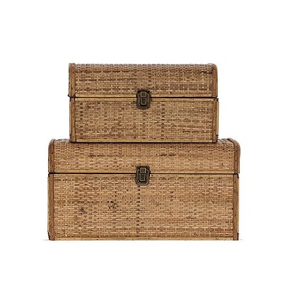Kit Baús em Rattan P