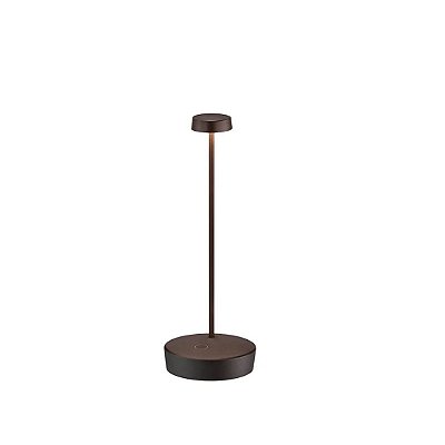 Luminária Zafferano Swap Pro Corten com Tecido Plissado
