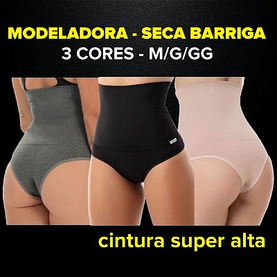 Kit Cintura Super Alta: Kit 3 Calcinhas Cinta Modeladoras - Segura Barriga - Pós Parto ou Cirurgia