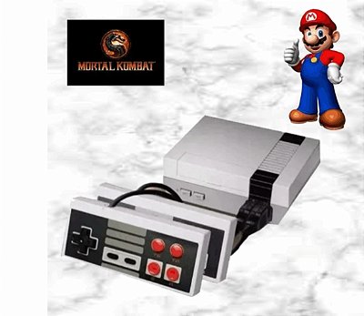 Video Game Retrô Mini com 620 Jogos do Super Nintendo - 2 Controles -