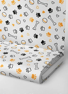Tecido Microfibra Estampa Digital Cachorrinho 1,55m de Largura