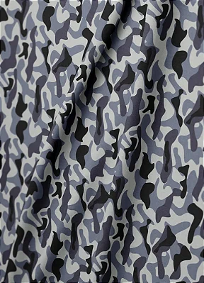 Tecido Microfibra Estampa Digital Camuflado Cinza e Preto 1,55m de Largura