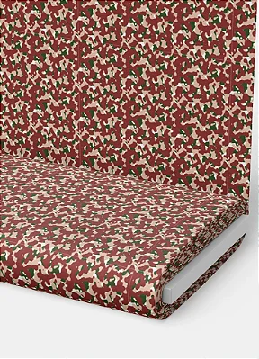Tecido Microfibra Estampa Digital Camuflagem Pequena Vermelho 1,55m de Largura