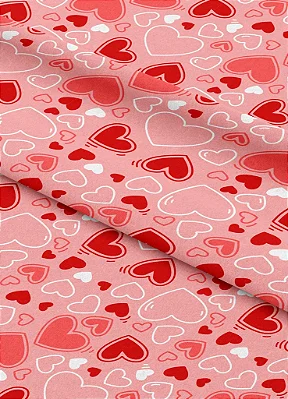Tecido Microfibra Estampa Digital Chuva de Amor 1,55m de Largura