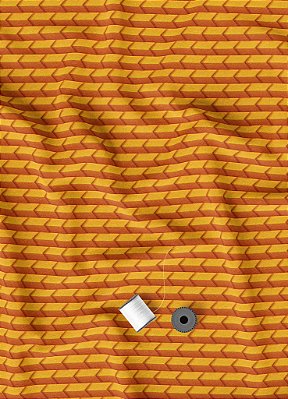 Tecido Microfibra Estampa Digital 3D Laranja 1,55m de Largura