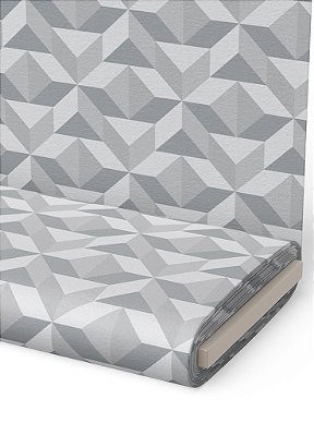 Tecido Microfibra Estampa Digital Triângulos 3D 1,55m de Largura
