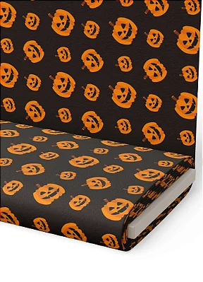 Tecido Microfibra Estampa Digital Abóbora Helloween 1,55m de Largura
