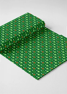 Tecido Microfibra Estampa Digital Bolinhas Natal 1,55m de Largura