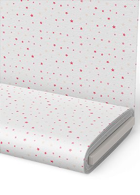 Tecido Microfibra Estampa Digital Estrelinhas Rosas 1,55m de Largura