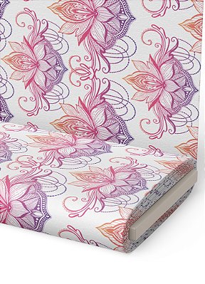 Tecido Microfibra Estampa Digital Flor de Lótus 1,55m de Largura