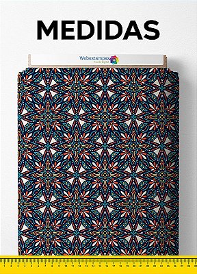 Tecido Microfibra Estampa Digital Mandala 1,55m de Largura