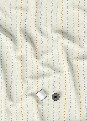 Tecido Microfibra Estampa Digital Fitas Coloridas 1,55m de Largura