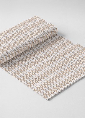 Tecido Microfibra Estampa Digital Retângulo Marrom e Branco 1,55m de Largura