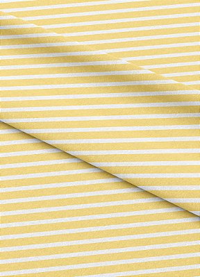 Tecido Microfibra Estampa Digital Linha Branco e Amarelo 1,55m de Largura
