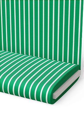Tecido Microfibra Estampa Digital Linha Branco e Verde 1,55m de Largura