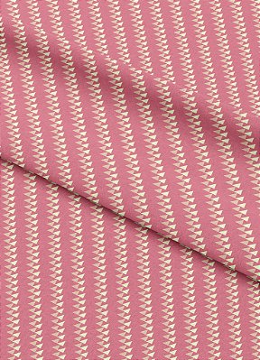 Tecido Microfibra Estampa Digital Triangulo Amarelo Fundo Rose 1,55m de Largura