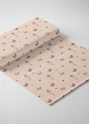 Tecido Microfibra Estampa Digital Butterfly Ballet 1,55m de Largura