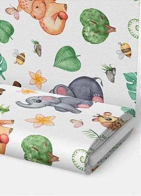 Tecido Microfibra Estampa Digital Cute Animals 1,55m de Largura