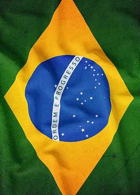 Tecido Microfibra Estampa Digital Bandeira do Brasil 1,55m de Largura