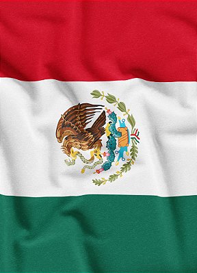 Tecido Microfibra Estampa Digital Bandeira do México 1,55m de Largura