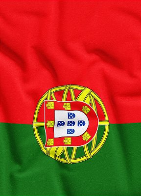 Tecido Microfibra Estampa Digital Bandeira de Portugal 1,55m de Largura