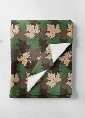 Tecido Microfibra Estampa Digital Camuflada Folhas 1,55m de Largura
