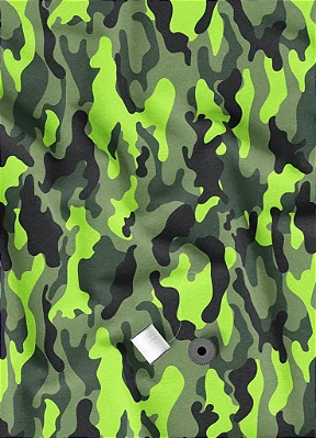 Tecido Microfibra Estampa Digital Camuflagem Tons de Verde 1,55m de Largura