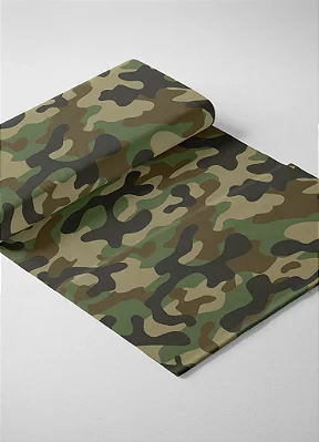 Tecido Microfibra Estampa Digital Camuflagem Tradicional 1,55m de Largura