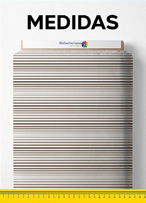 Tecido Microfibra Estampa Digital Listrado Trons De Palha 1,55m de Largura