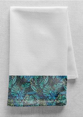 Tecido Microfibra Estampa Digital Folhas Verdes 1,55m de Largura