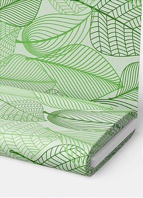 Tecido Microfibra Estampa Digital Folhas Verdes Vazadas 1,55m de Largura