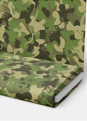 Tecido Microfibra Estampa Digital Camuflagem e Dinos 1,55m de Largura
