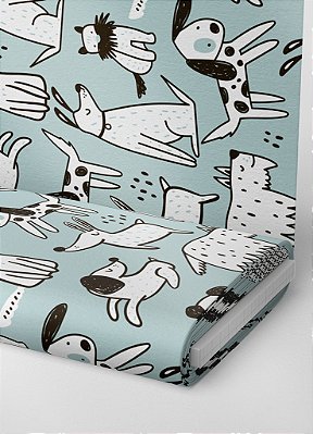 Tecido Oxford Estampa Digital Dogs 1,55m de Largura