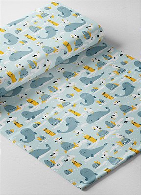 Tecido Oxford Estampa Digital Focas 1,55m de Largura