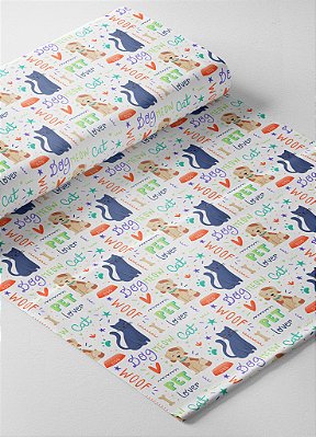 Tecido Oxford Estampa Digital Pet Lover 1,55m de Largura