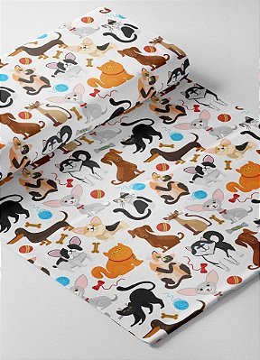 Tecido Oxford Estampa Digital Pets 1,55m de Largura