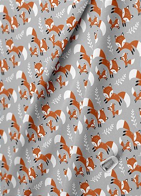 Tecido Oxford Estampa Digital Raposinha 1,55m de Largura