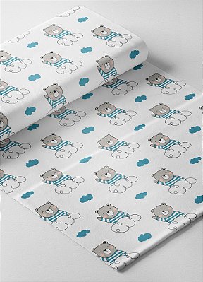 Tecido Oxford Estampa Digital Urso Céu 1,55m de Largura