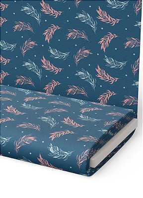 Tecido Oxford Estampa Digital  Raminho Rosa Fundo Marinho 1,55m de Largura