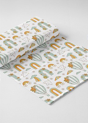 Tecido Oxford Estampa Digital Rainbow Balloon 1,55m de Largura