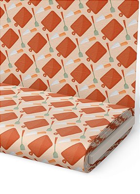 Tecido Oxford Estampa Digital Tábua Laranja 1,55m de Largura