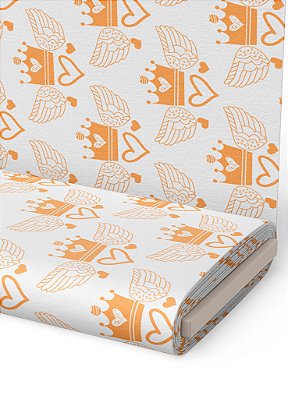 Tecido Oxford Estampa Digital  Coroa e Asas 1,55m de Largura