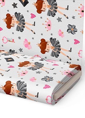 Tecido Oxford Estampa Digital  Princesa Bailarina 1,55m de Largura